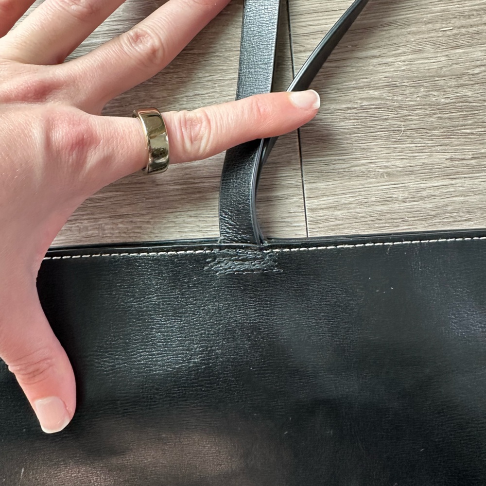 Ganni XL Patent Leather Black Tote Bag - Picture 4 of 9